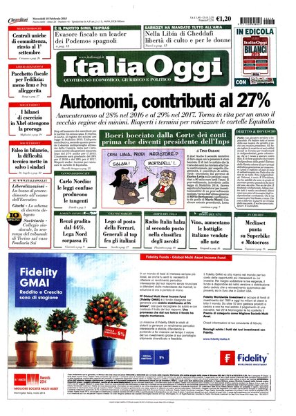 Italia oggi : quotidiano di economia finanza e politica